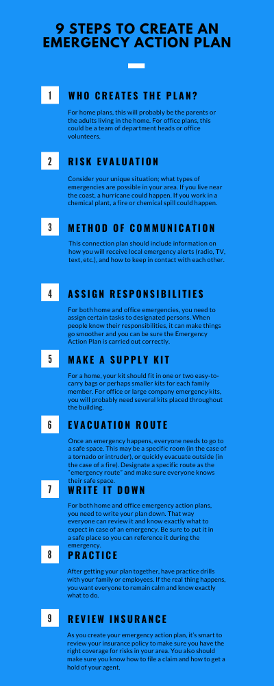 In order to create an effective emergency action plan, follow these 9 steps.