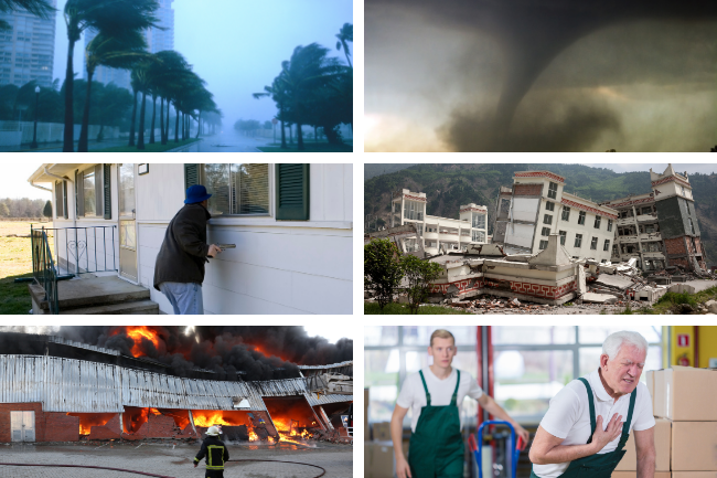 Your emergency action plan should include preparations for different types of situations like storms, fires, and medical emergencies.